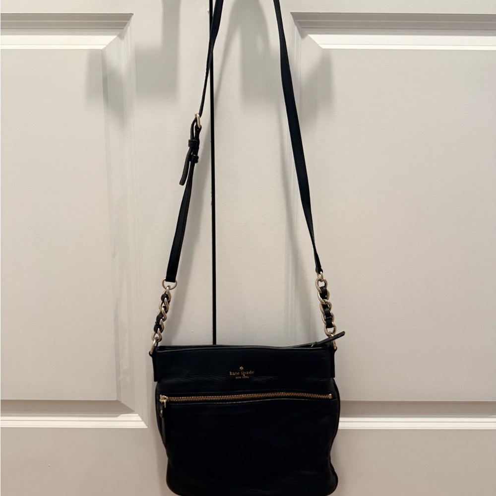 Kate Spade Black Pebbled Leather Shoulder Bag
